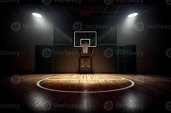 basketball hoop in the gym generative ai photo 1 - Memahami Lapangan Basket Gymnasium Panduan Lengkap