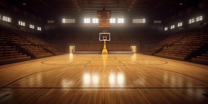 Distributor Lantai Lapangan Basket Pilihan Terbaik untuk Proyek Anda stadium basketball court with wood floor and bleachers with ai generated free photo 2 1 - Distributor Lantai Lapangan Basket Pilihan Terbaik untuk Proyek Anda