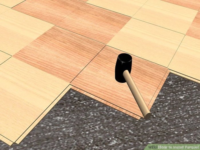 aid1388271 v4 728px Install Parquet Step 9 1 - Timeline Pemasangan Parket Lapangan Basket