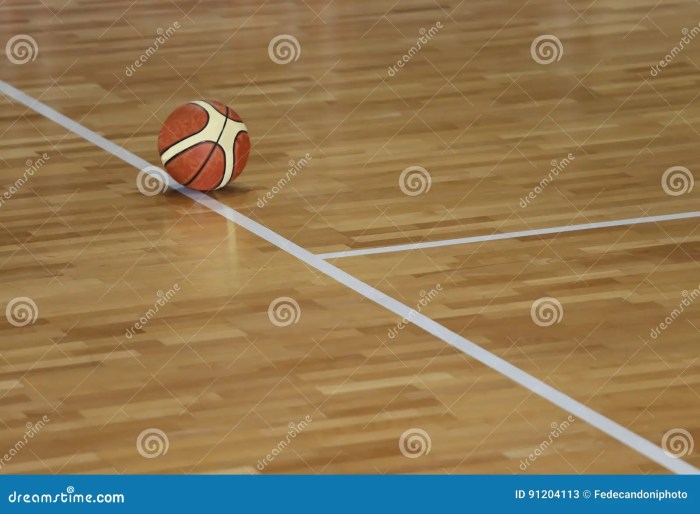 basketball parquet basketball court isolated sports hall 91204113 1 - Parket Basket Estetika dan Nilai Gedung