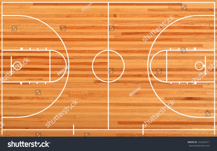 stock photo basketball court parquet 122234311 3 1 - Tips Pilih Kontraktor Lantai Parket Basket Berlisensi