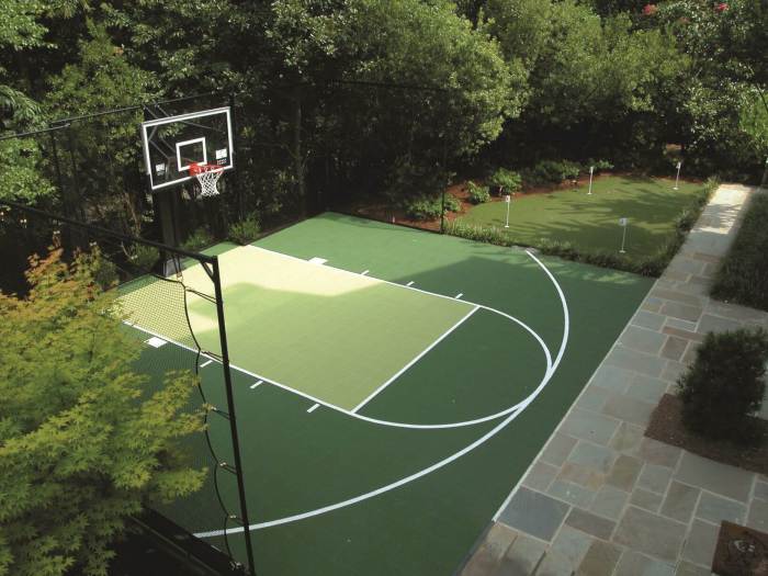 Residential Backyard Sport Court Basketball Sacramento California 1 - Panduan Lengkap Lapangan Basket Outdoor