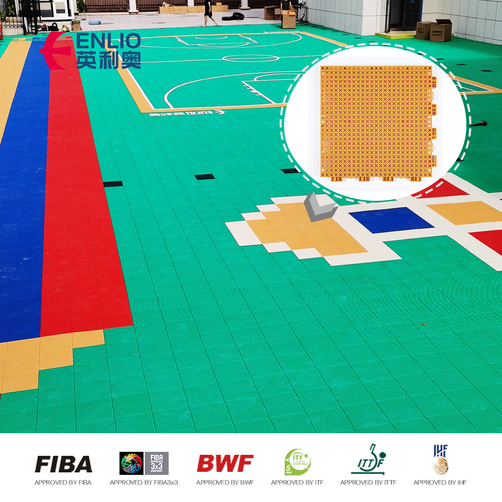Intelligent Pp Interlocking Portable Basketball Court Material Plastic ...
