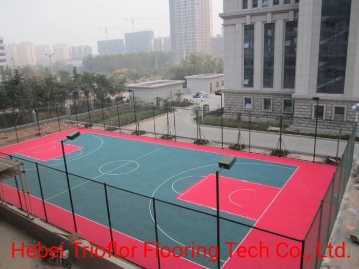 PP Interlocking Garage Floor Outdoor Basketball Court Flooring - Tips Memasang Lantai Parket Lapangan Basket di Ruang Bertingkat
