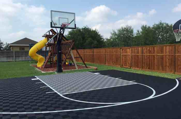 outdoor basketball court tiles after 1 - Lantai Parket Lapangan Basket Teknologi Modern &amp; Pemasangan