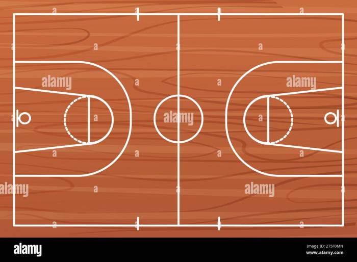 wooden basketball court floor with lines top view gym parquet basketball field vector illustration 2T5F0MN - Atasi Jamur Lantai Parket Basket dengan Aman