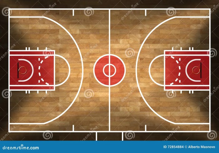 Wooden Basketball Court with Parquet Stock Illustration - Illustration ...