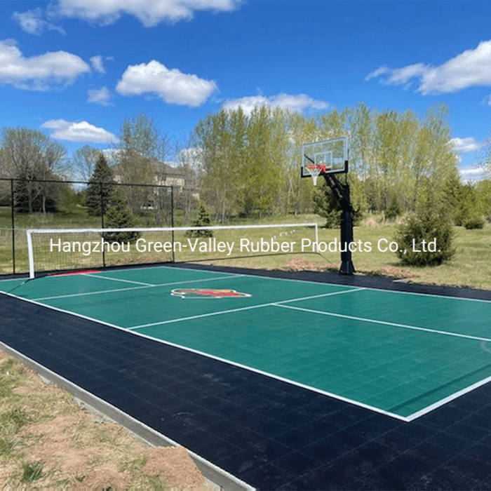 Interlock Sports Basketball Court Floor Interlocking Floor Interlock Outdoor Basketball Court Sports Floor - Lantai Interlock Lapangan Basket Solusi Canggih Permainan